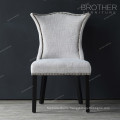 Soild Wood Frame Upholstered Wooden Sample Fabric Dining Chair